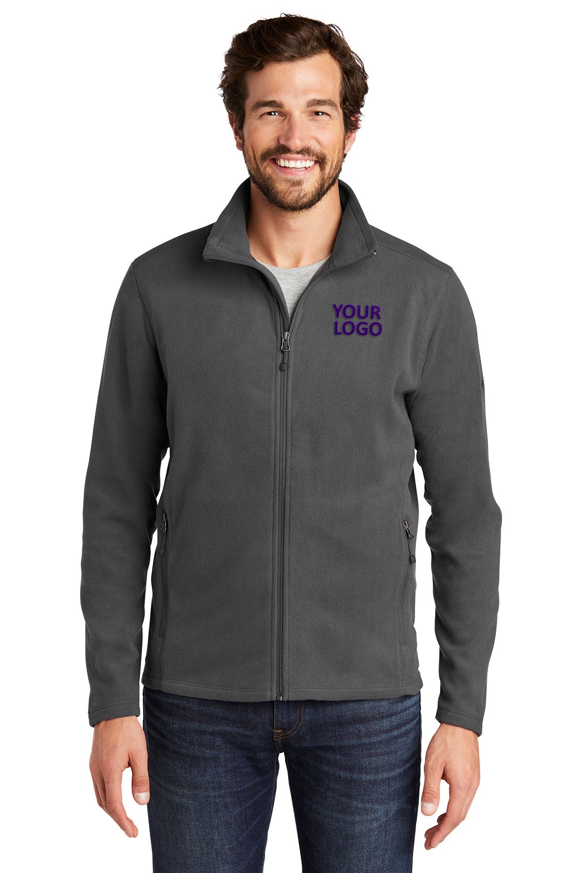Eddie Bauer Grey Steel EB224 team jackets embroidered