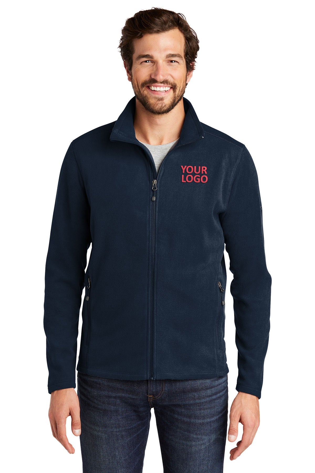 Eddie Bauer Navy EB224 team jackets embroidered