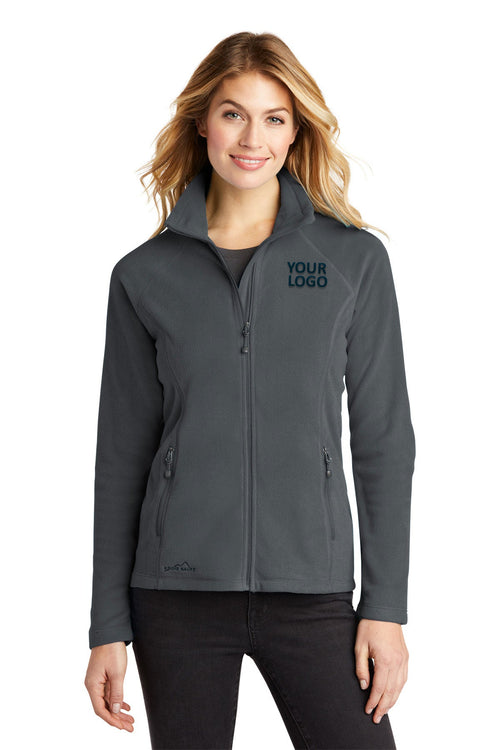 Eddie Bauer 1/2-Zip Custom Microfleece Jackets, Grey Steel