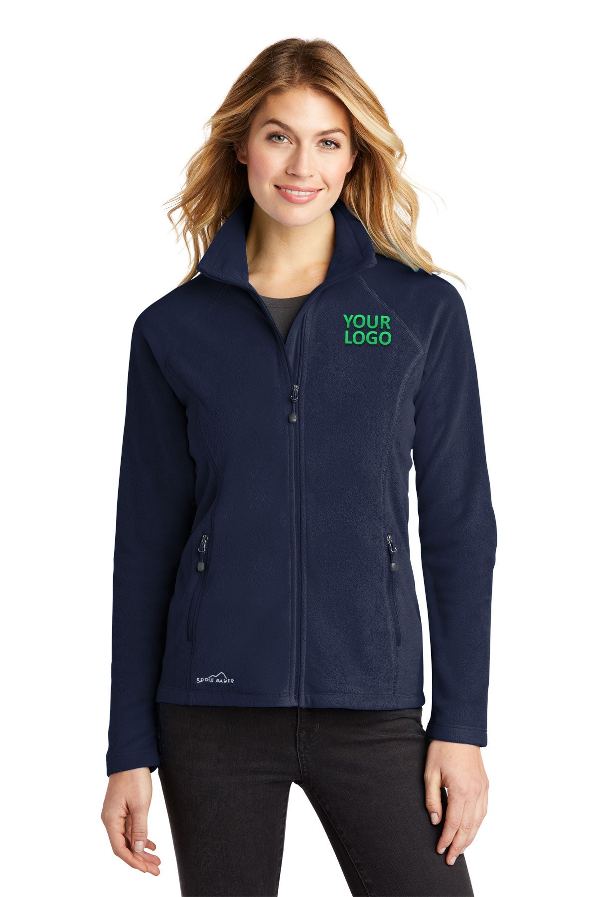 Eddie Bauer Navy EB225 embroidered jacket custom