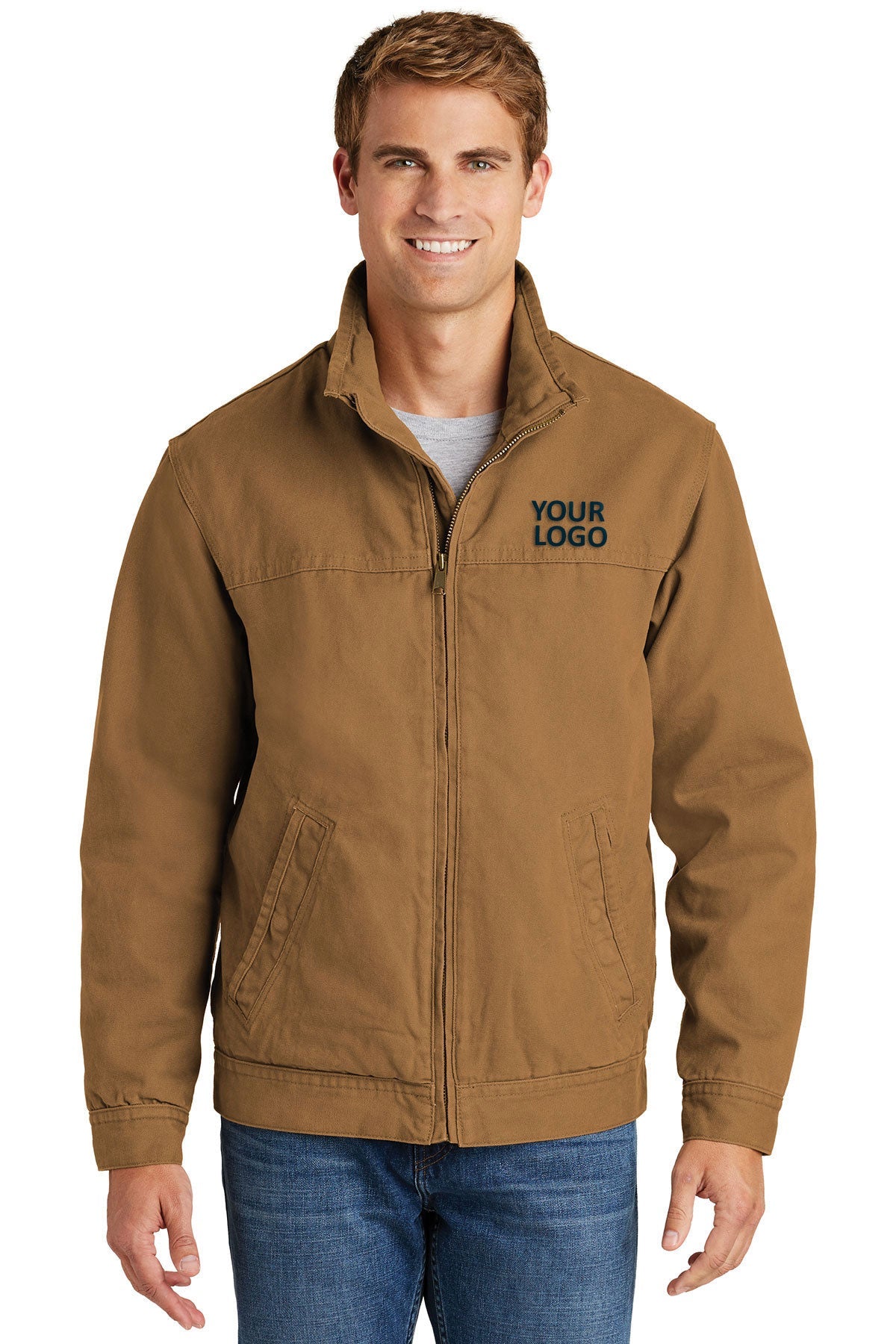 CornerStone Duck Brown CSJ40 jacket company logo