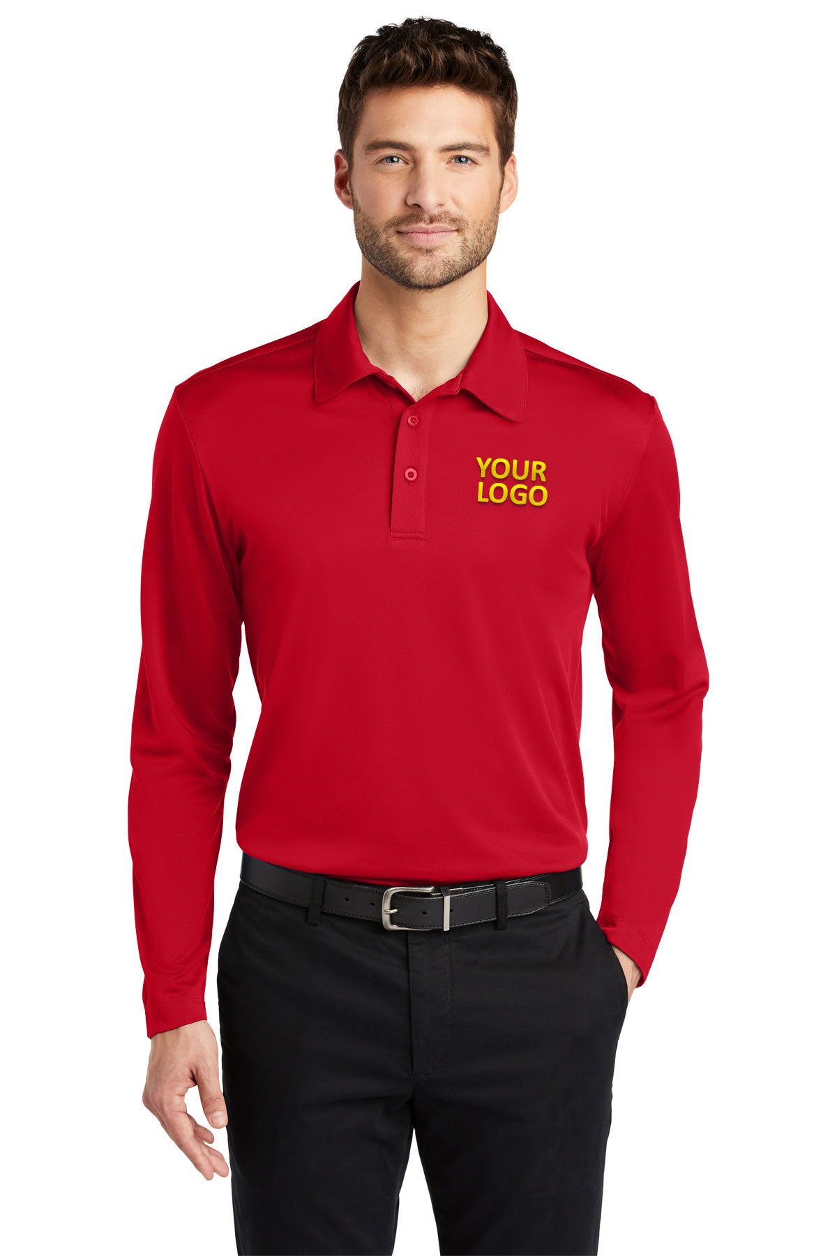 port authority red k540ls custom dry fit polo shirts