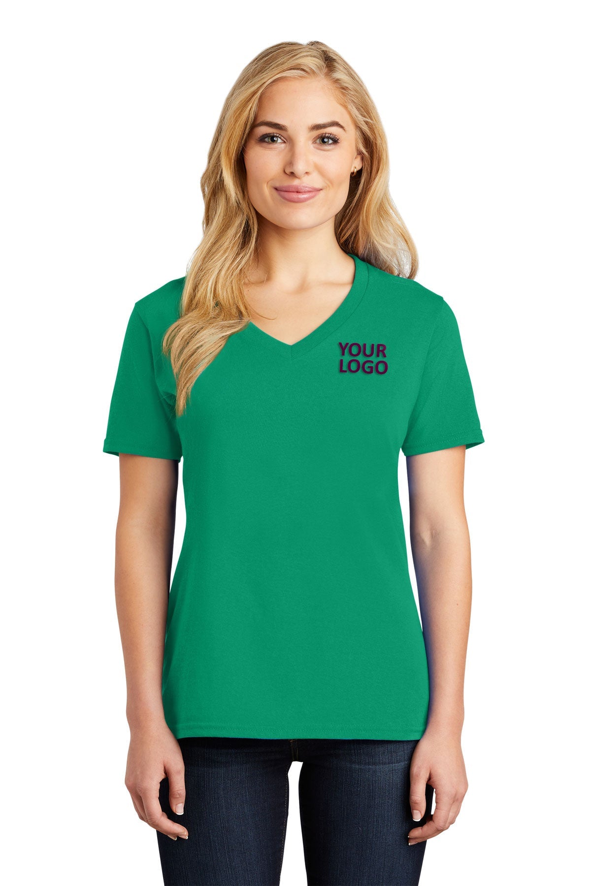 Port & Company Ladies Core Cotton V-Neck Tee