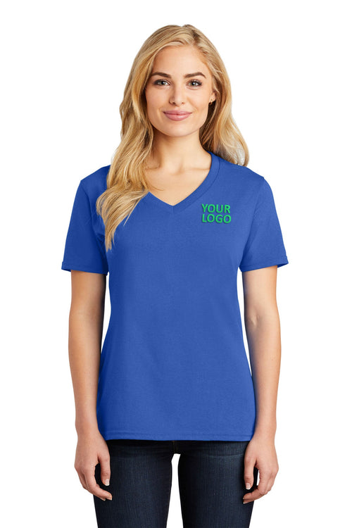 Port & Company Core Cotton Customized V-Neck Tee's, Royal