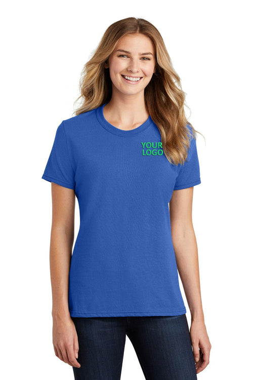 Port & Company Tall Core Blend Branded Tee's, Medium Grey