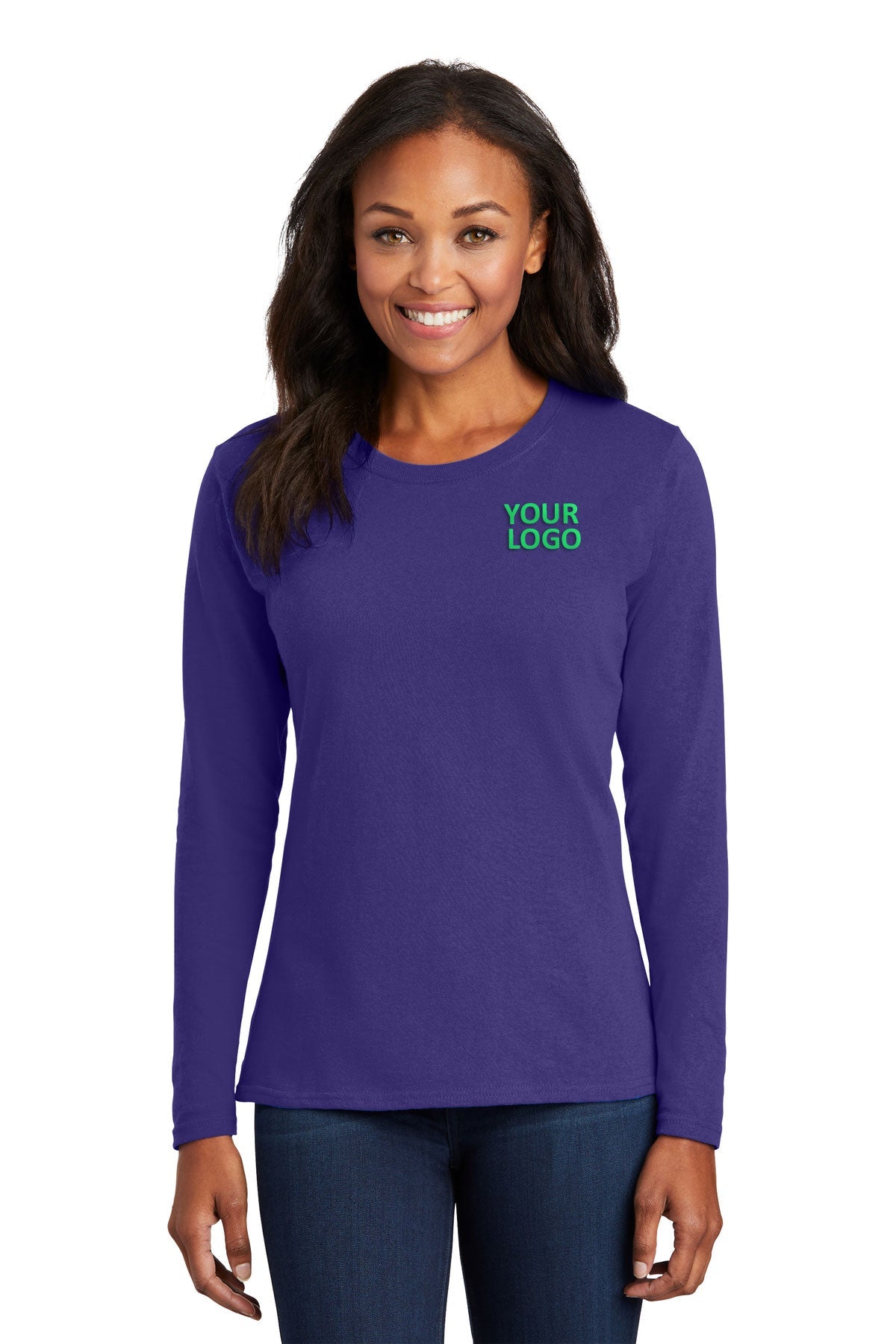 Port & Company Ladies Long Sleeve Core Cotton Tee