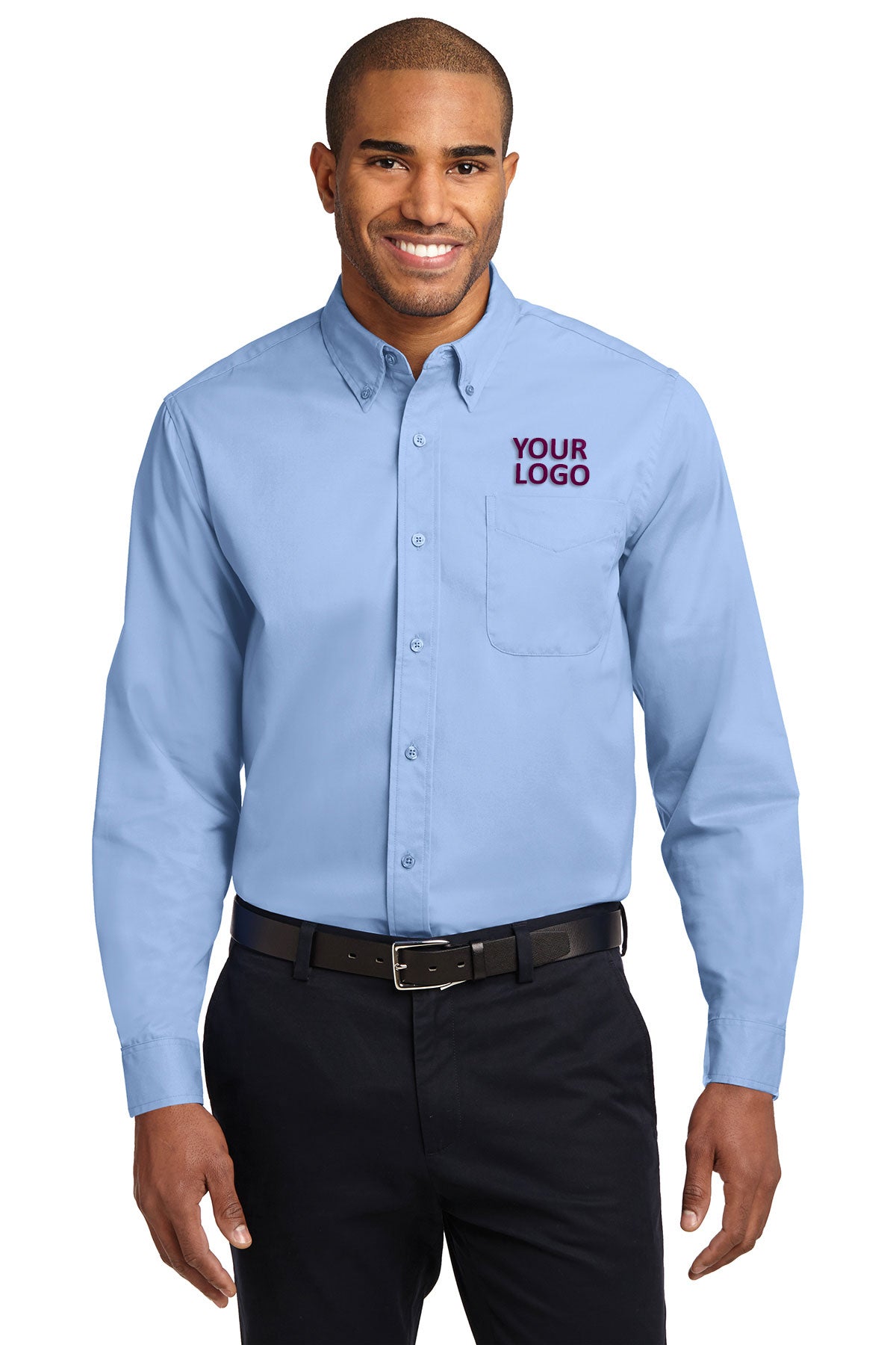 Port Authority Light Blue/Light Stone S608ES custom corporate clothing