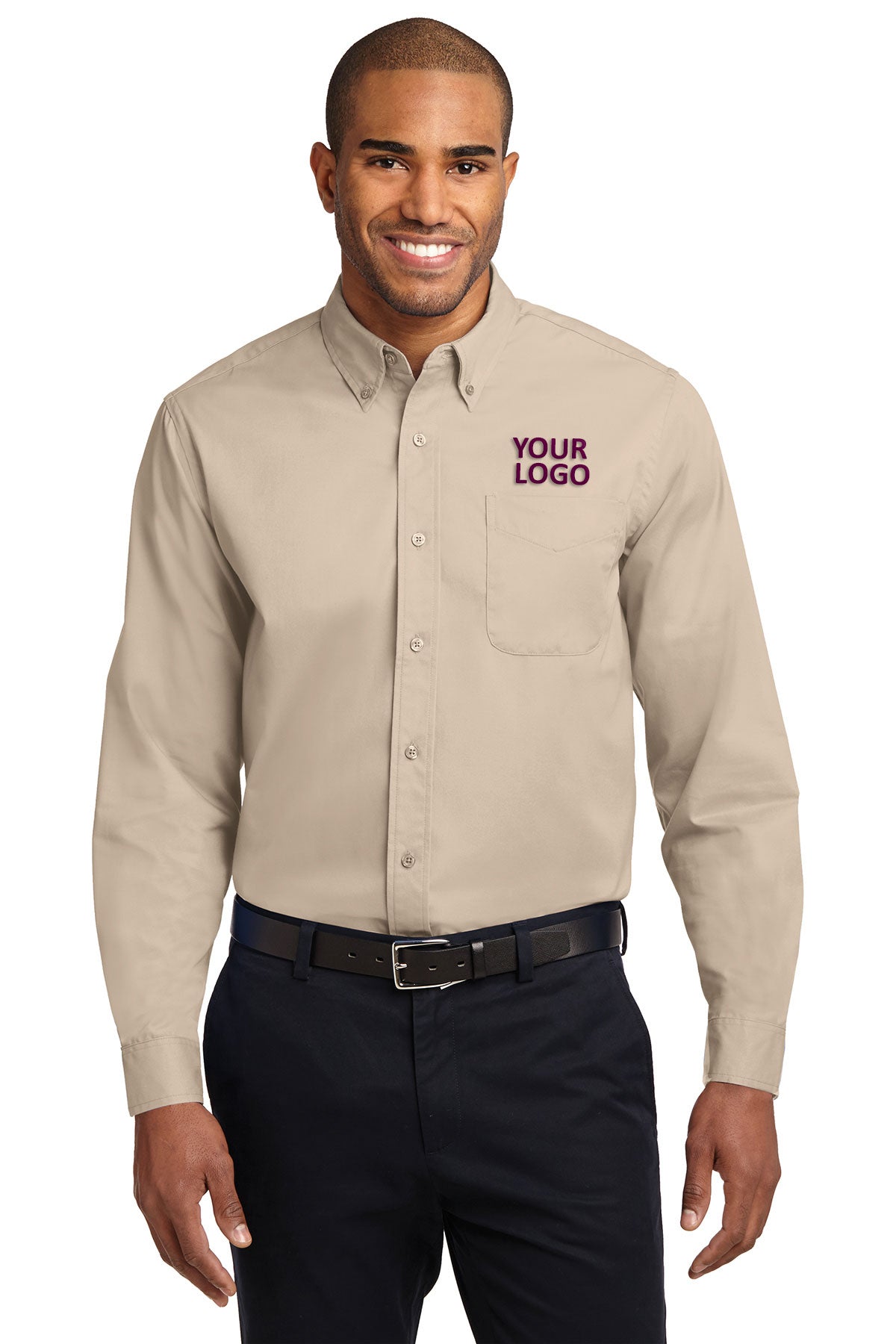 Port Authority Stone S608ES business shirts with company logo