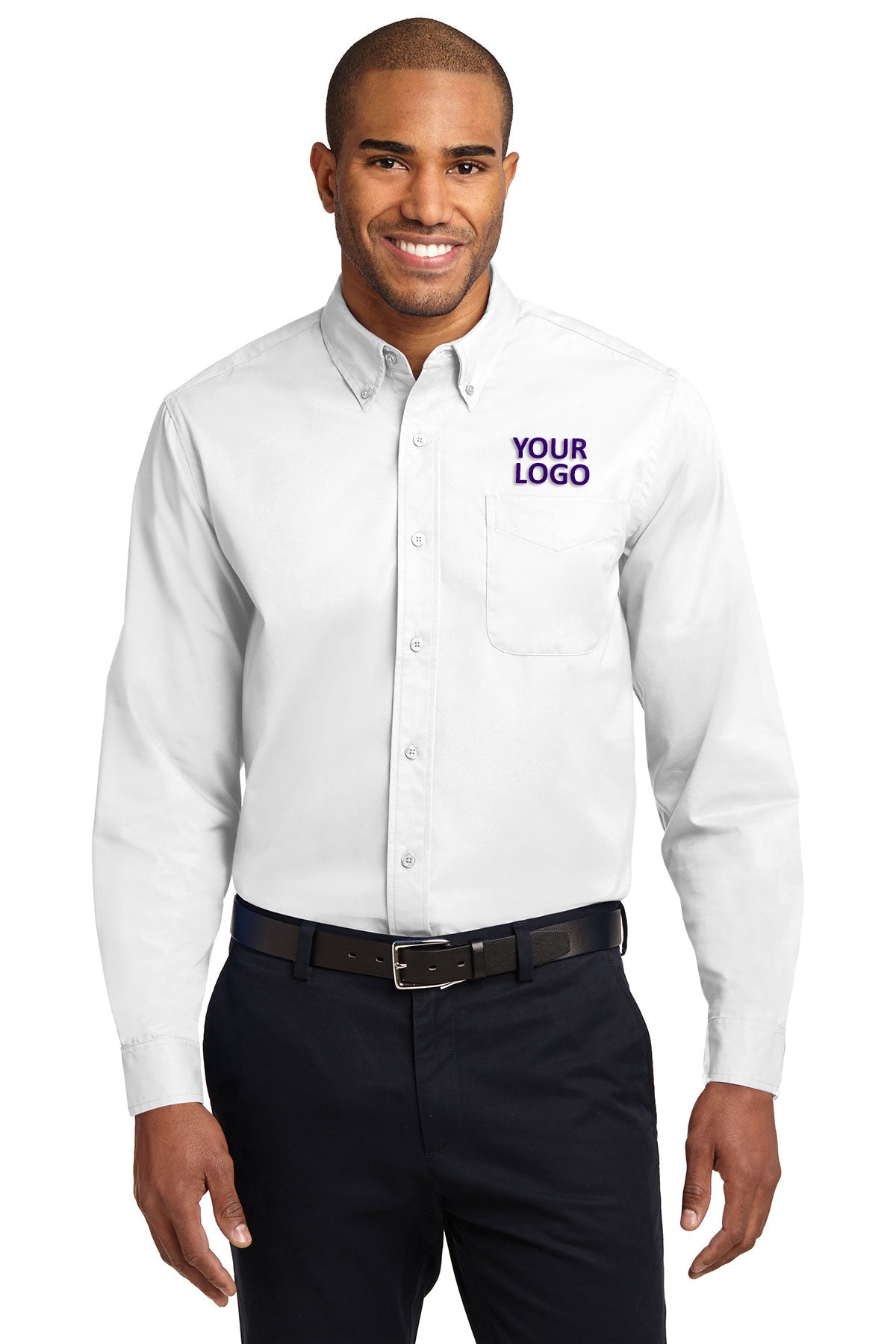 Port Authority White/ Light Stone* S608ES order embroidered polo shirts