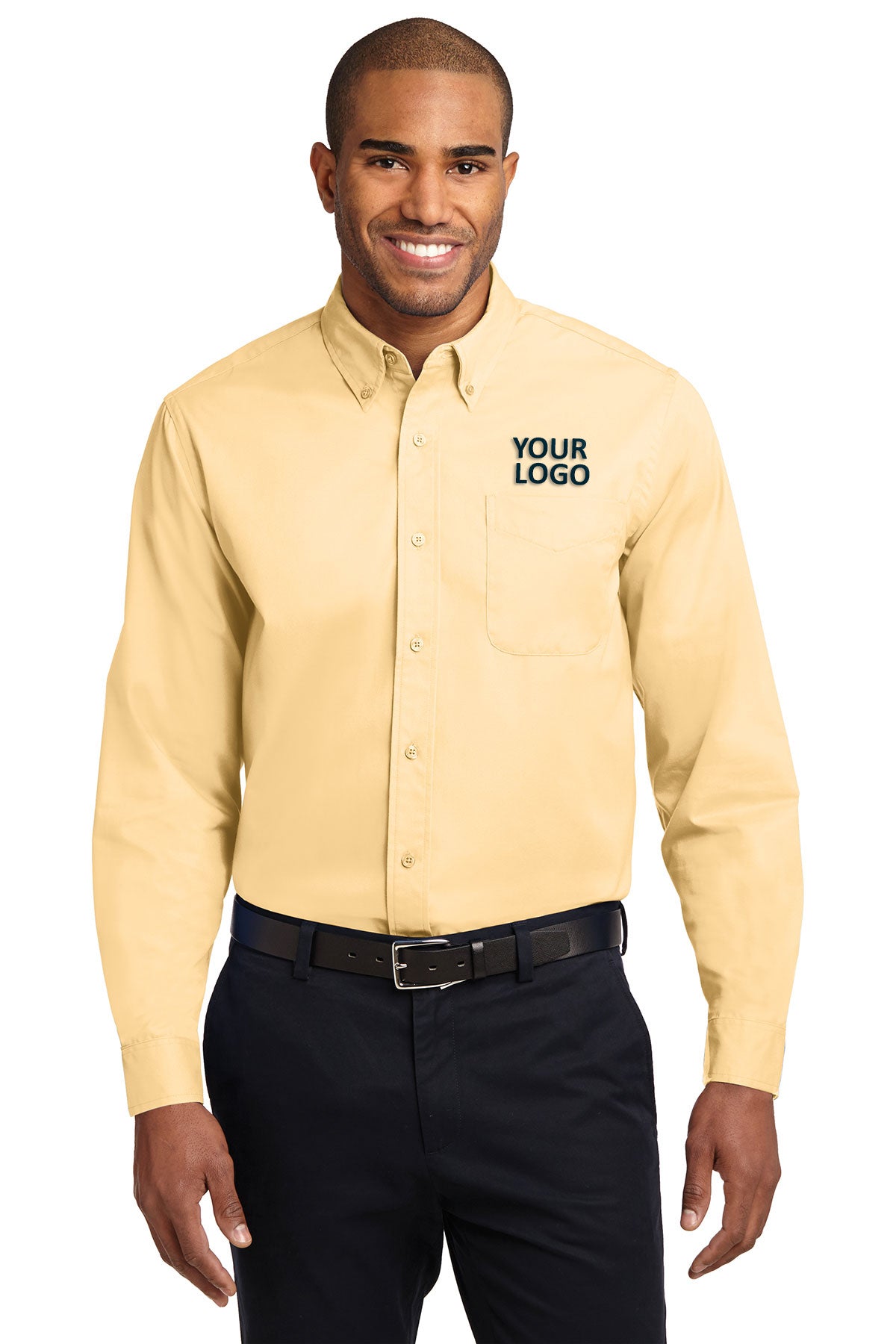 Port Authority Yellow S608ES order embroidered polo shirts