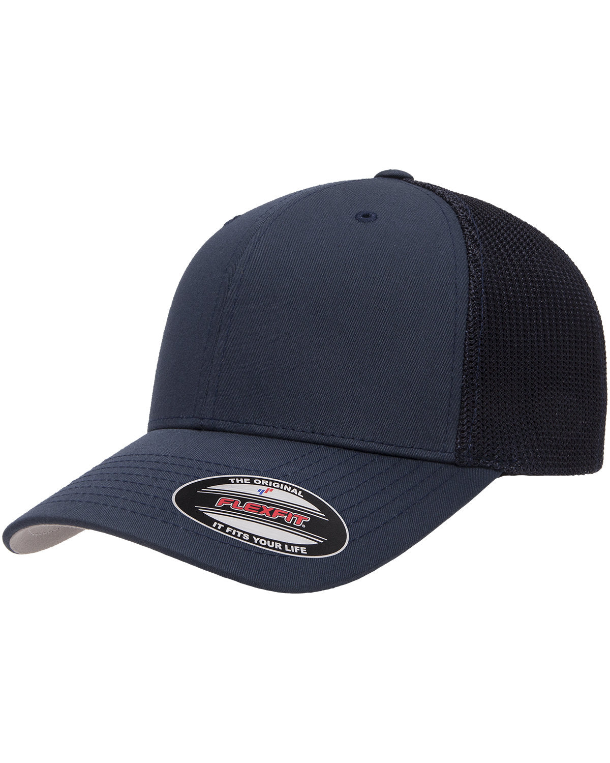 Flexfit 6-Panel Trucker Branded Caps, Navy