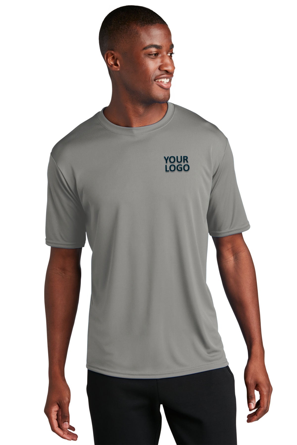 Port & Company Performance Customized Tee's, Grey Concrete