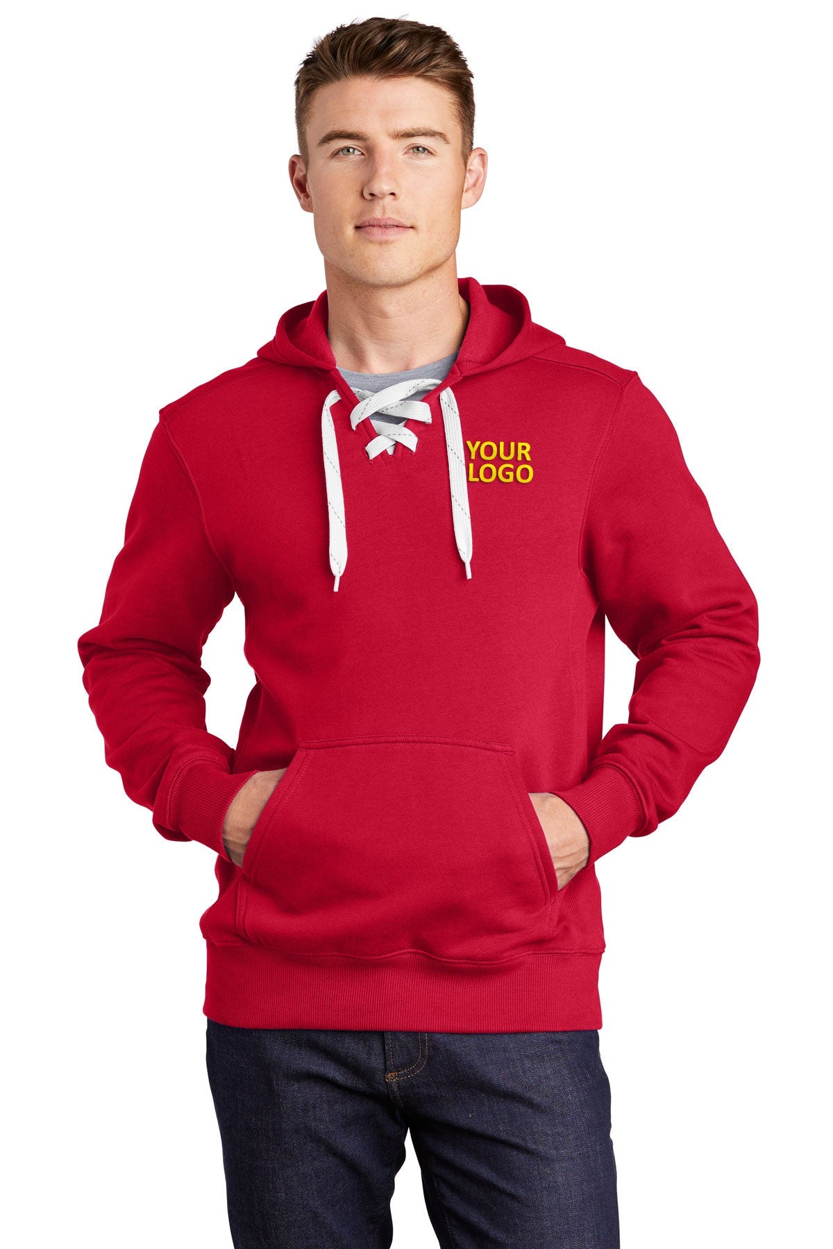 Sport-Tek Deep Red ST271 custom printed sweatshirts