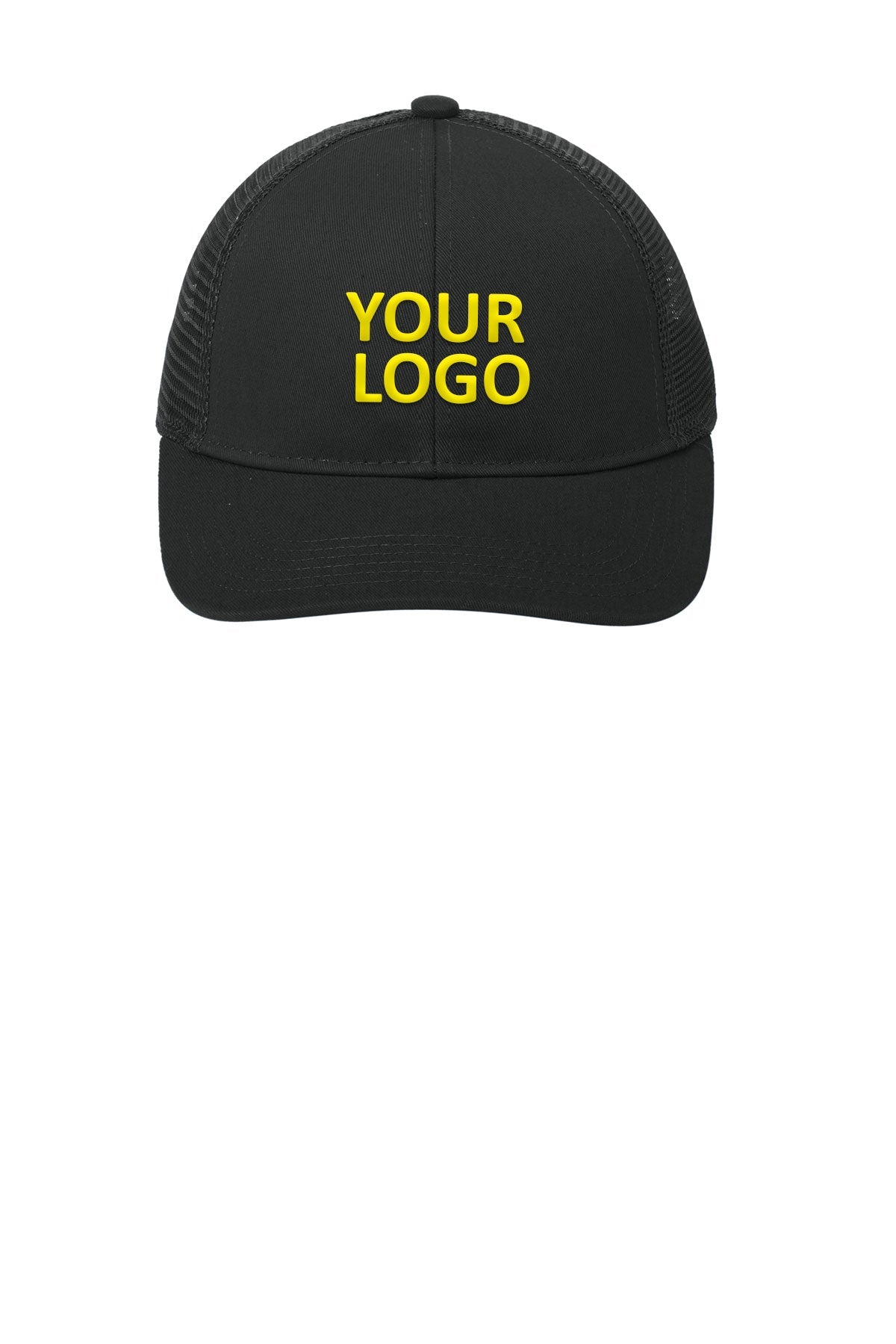 Port Authority Adjustable Mesh Back Branded Caps, Black