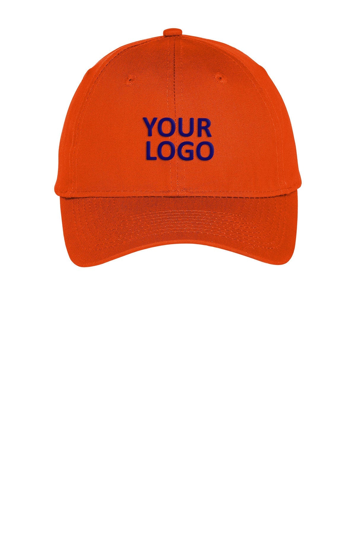 Port Authority Six Panel Twill Custom Caps, Orange