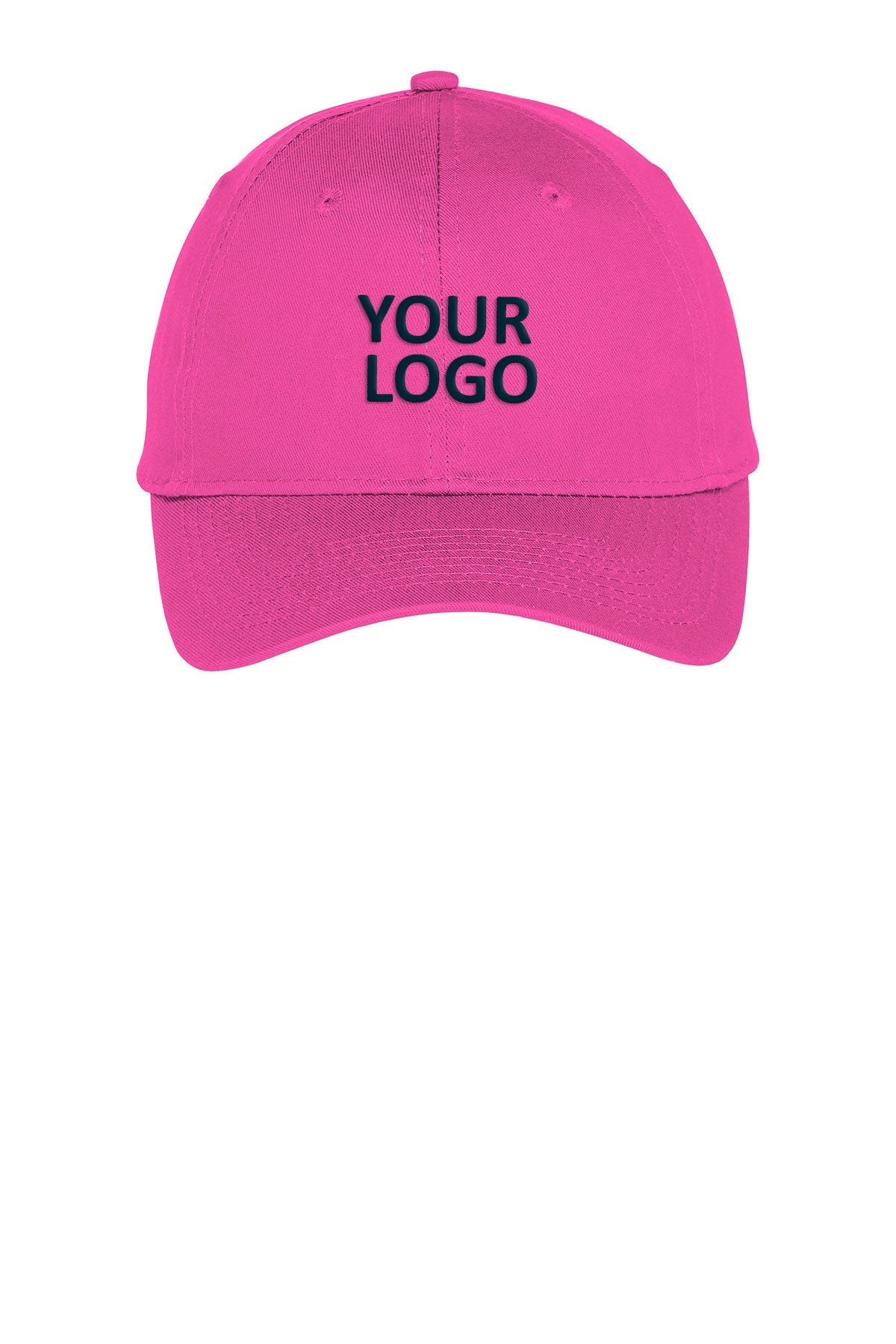 Port Authority Six Panel Twill Customized Caps, Sangria