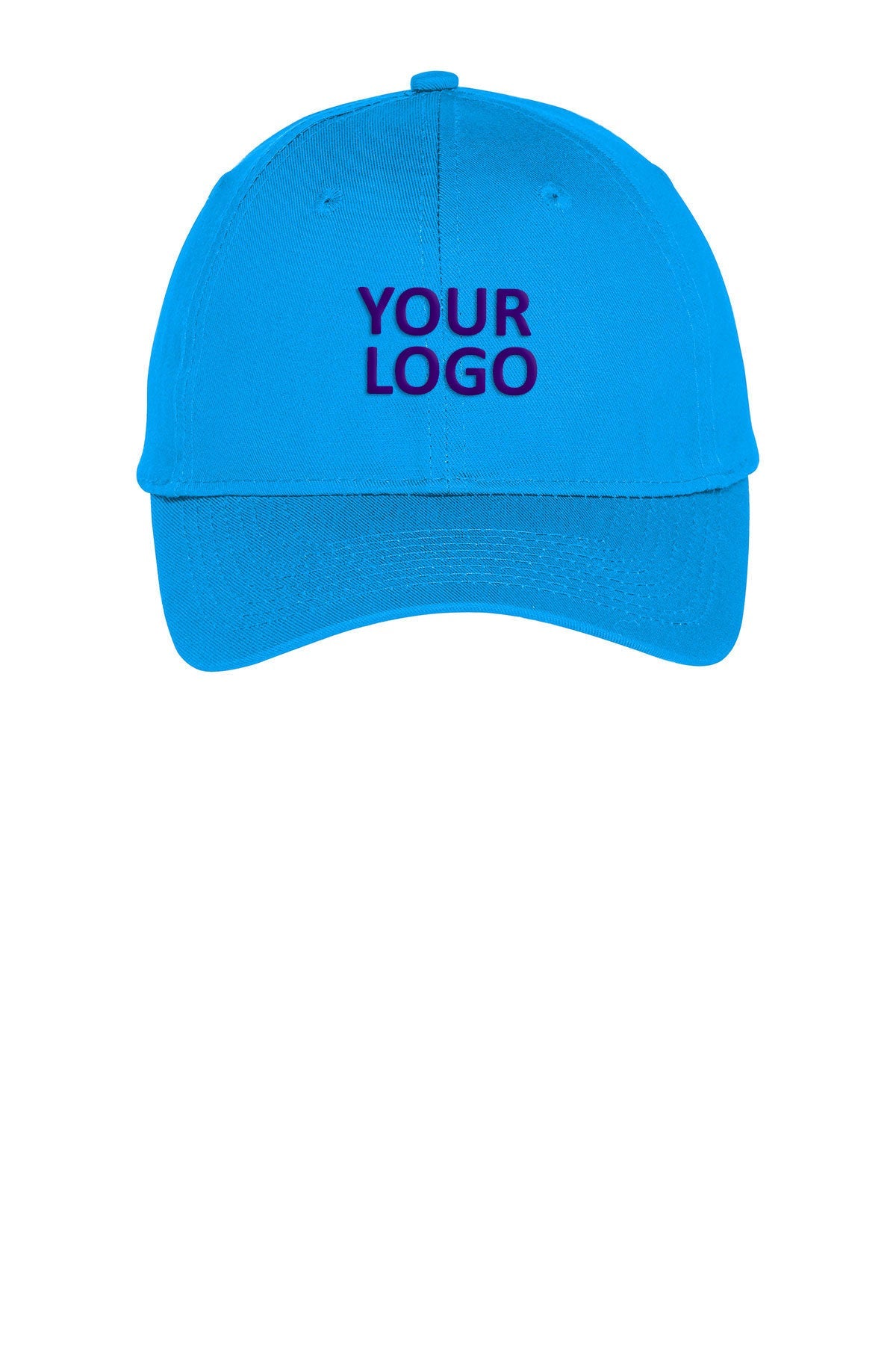 Port Authority Six Panel Twill Customized Caps, Sapphire