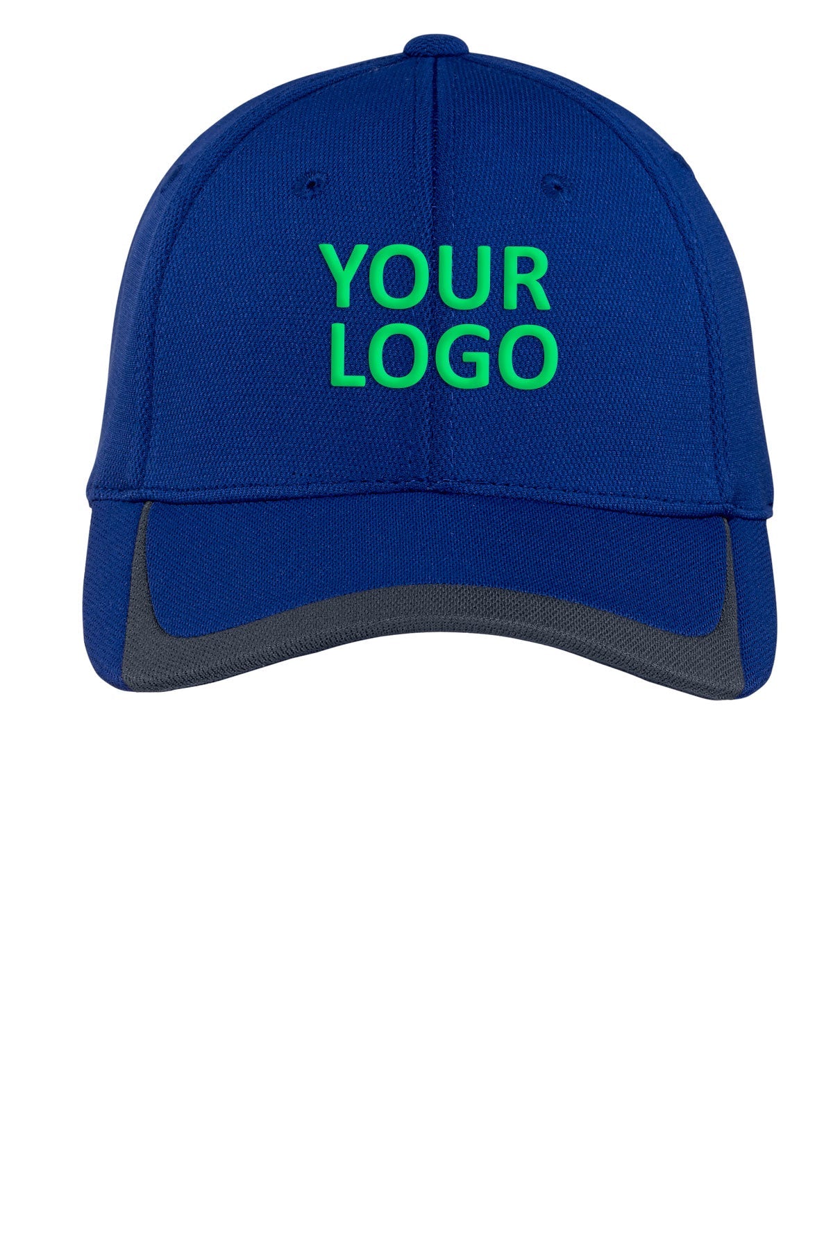 Sport-Tek Pique Custom Colorblock Caps, True Royal/ Graphite