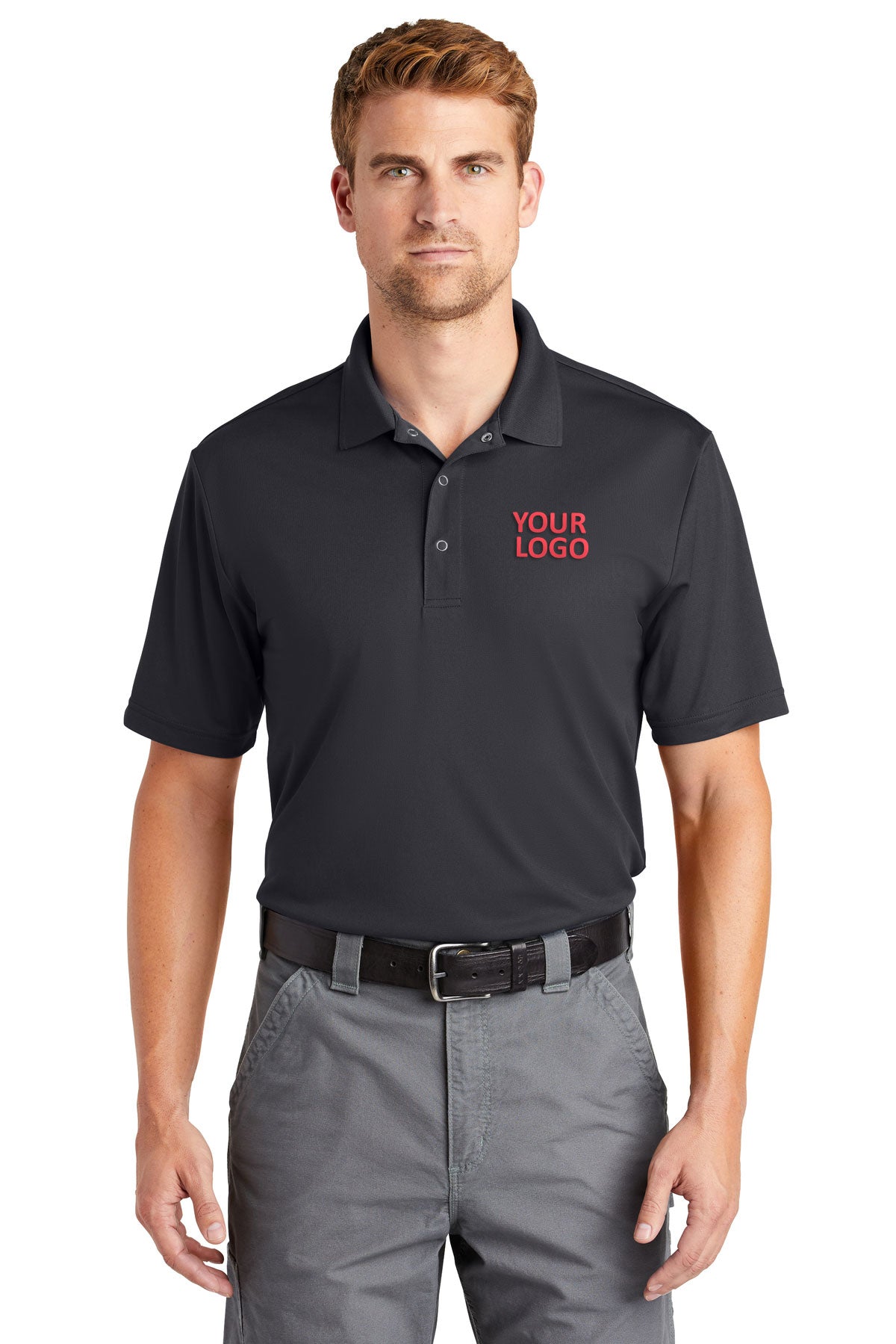CornerStone Iron Grey CS421 custom polos for business