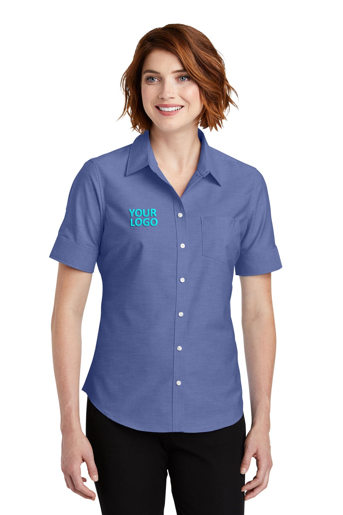 Port Authority Navy L659 work shirts with logo