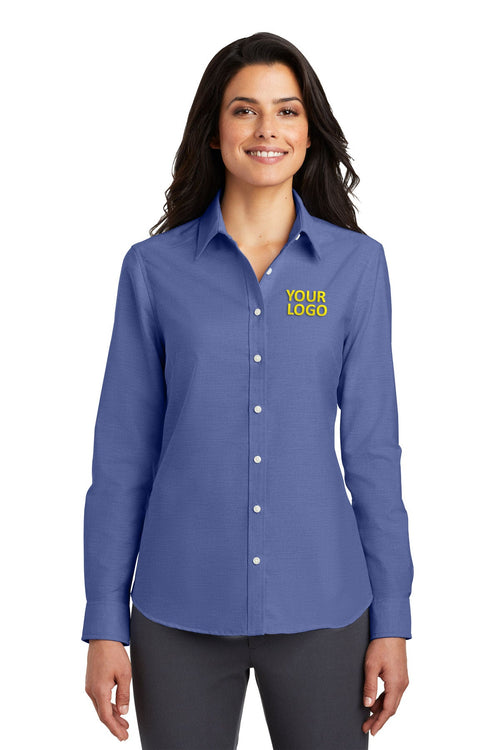 Port Authority SuperPro Custom Oxford Shirts, Navy