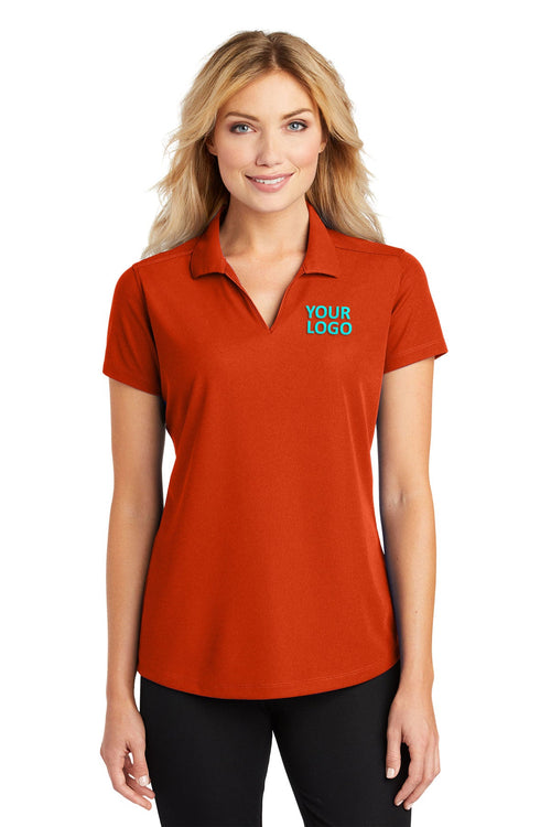 Port Authority Dry Zone Customized Grid Polos, Autumn Orange