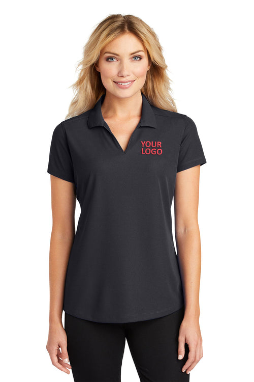 Port Authority Dry Zone Customized Grid Polos, Battleship Grey