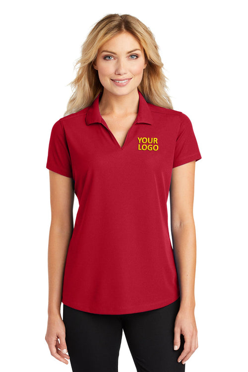 Port Authority Dry Zone Customized Grid Polos, Engine Red