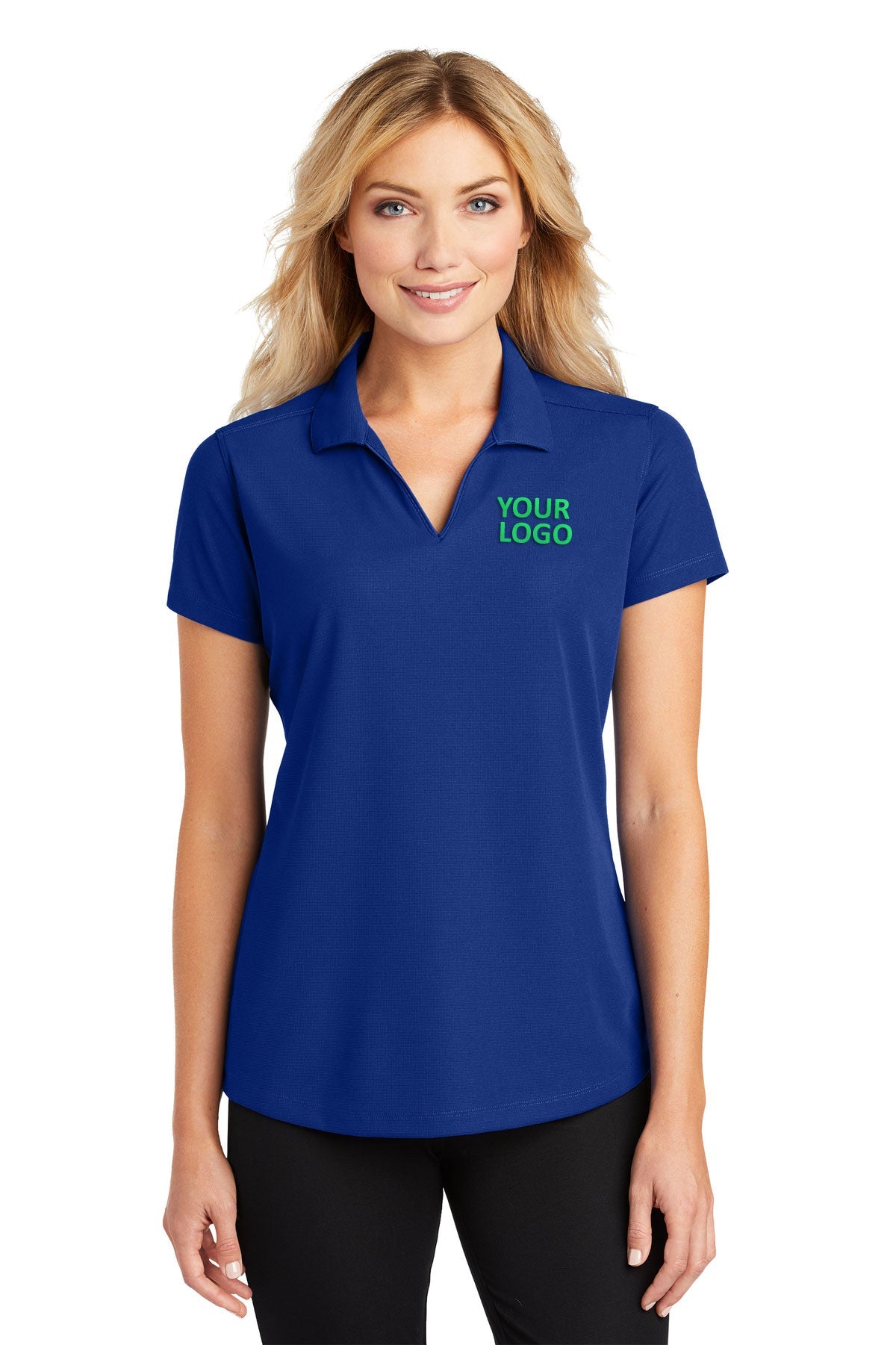Port Authority Ladies Dry Zone Custom Grid Polos, True Royal