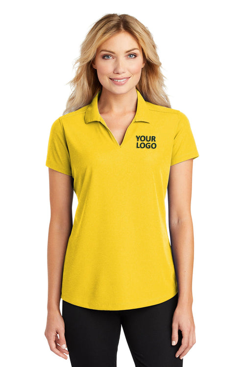 Port Authority Dry Zone Customized Grid Polos, Yellow