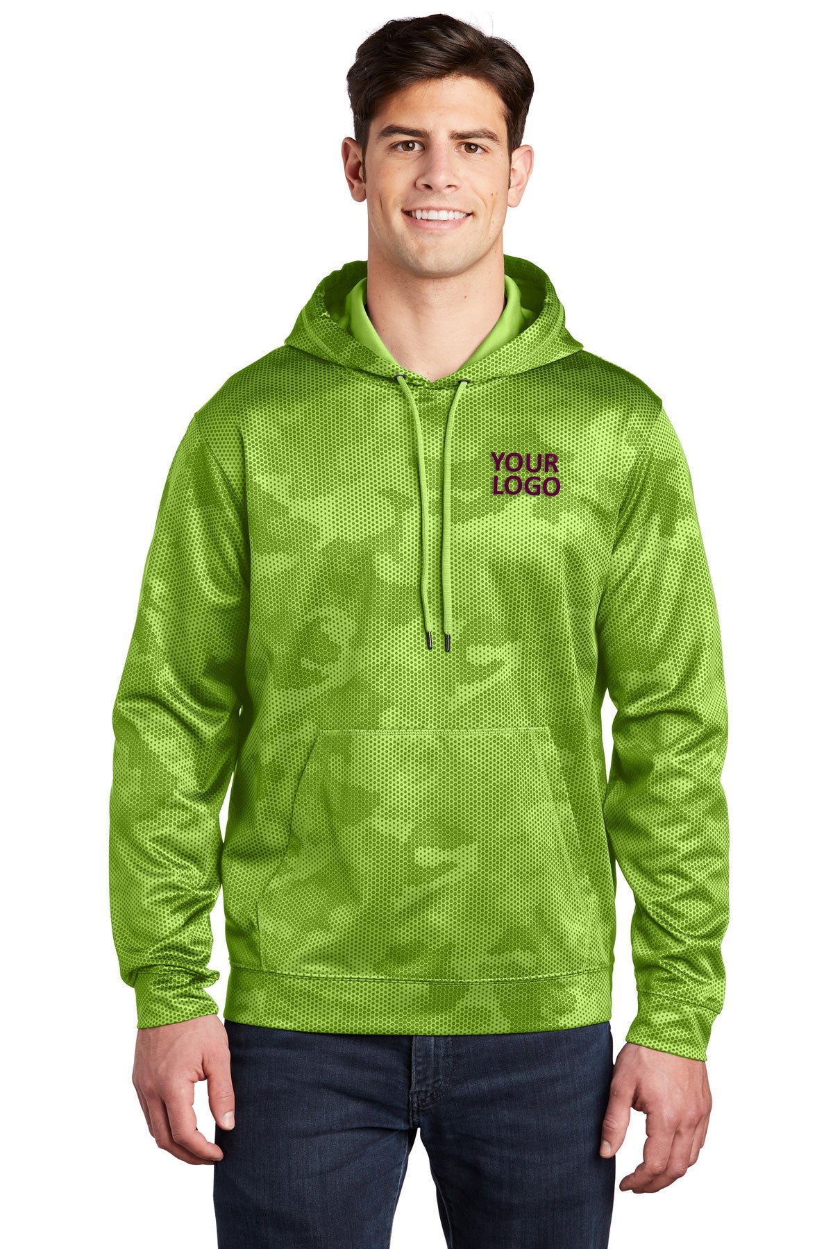 Sport-Tek Lime Shock ST240 custom design sweatshirts