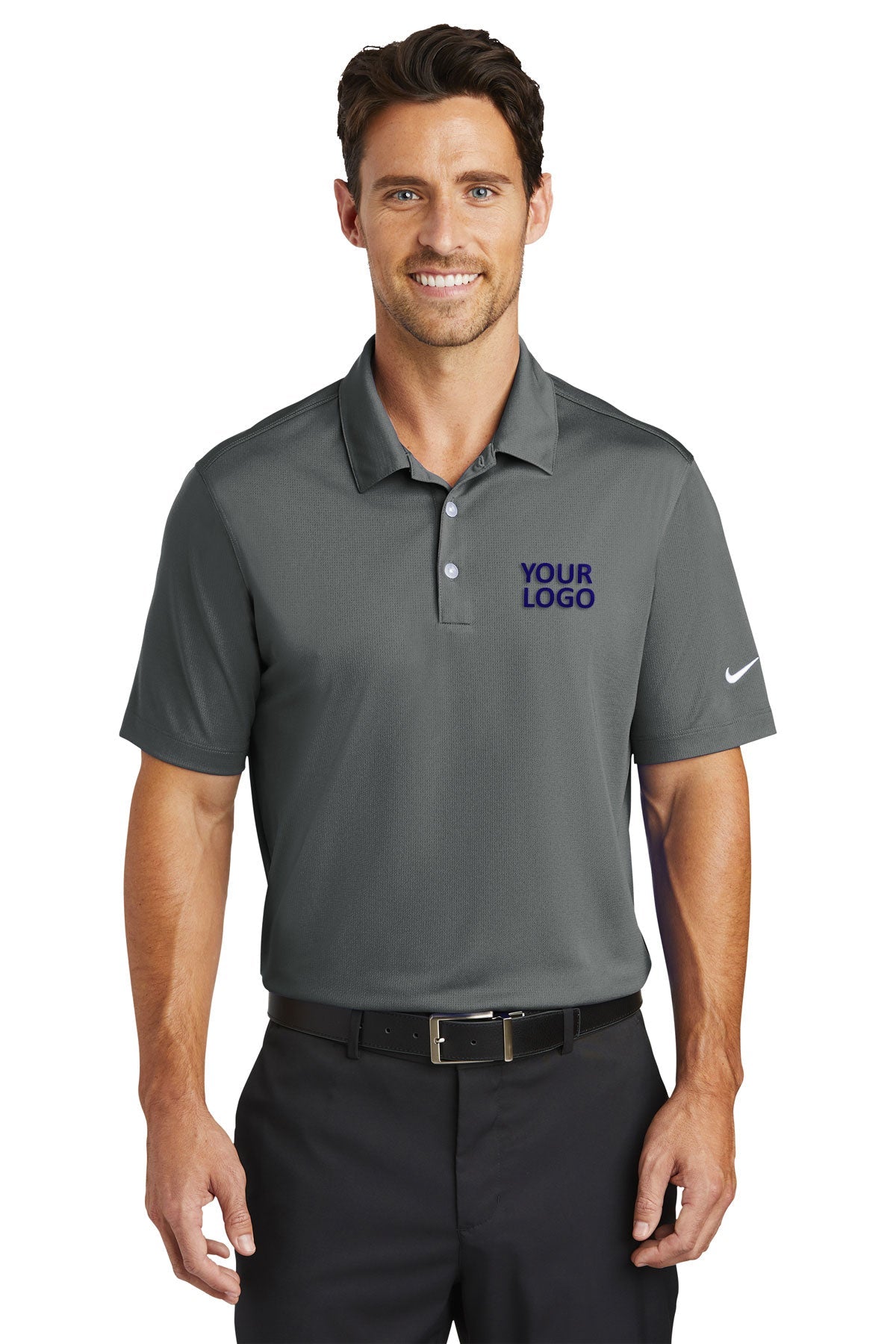 nike anthracite 637167 dri fit polo shirts custom