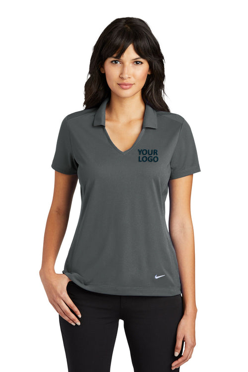 Nike Dri-FIT Vertical Mesh Custom Polos, Anthracite