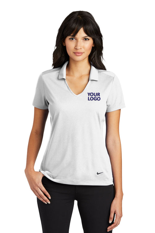 Nike Dri-FIT Vertical Mesh Polo, White [Dunbar]
