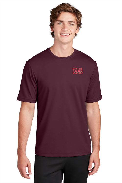 Sport-Tek Ladies PosiCharge Branded RacerMesh V-Neck Tee's, Maroon