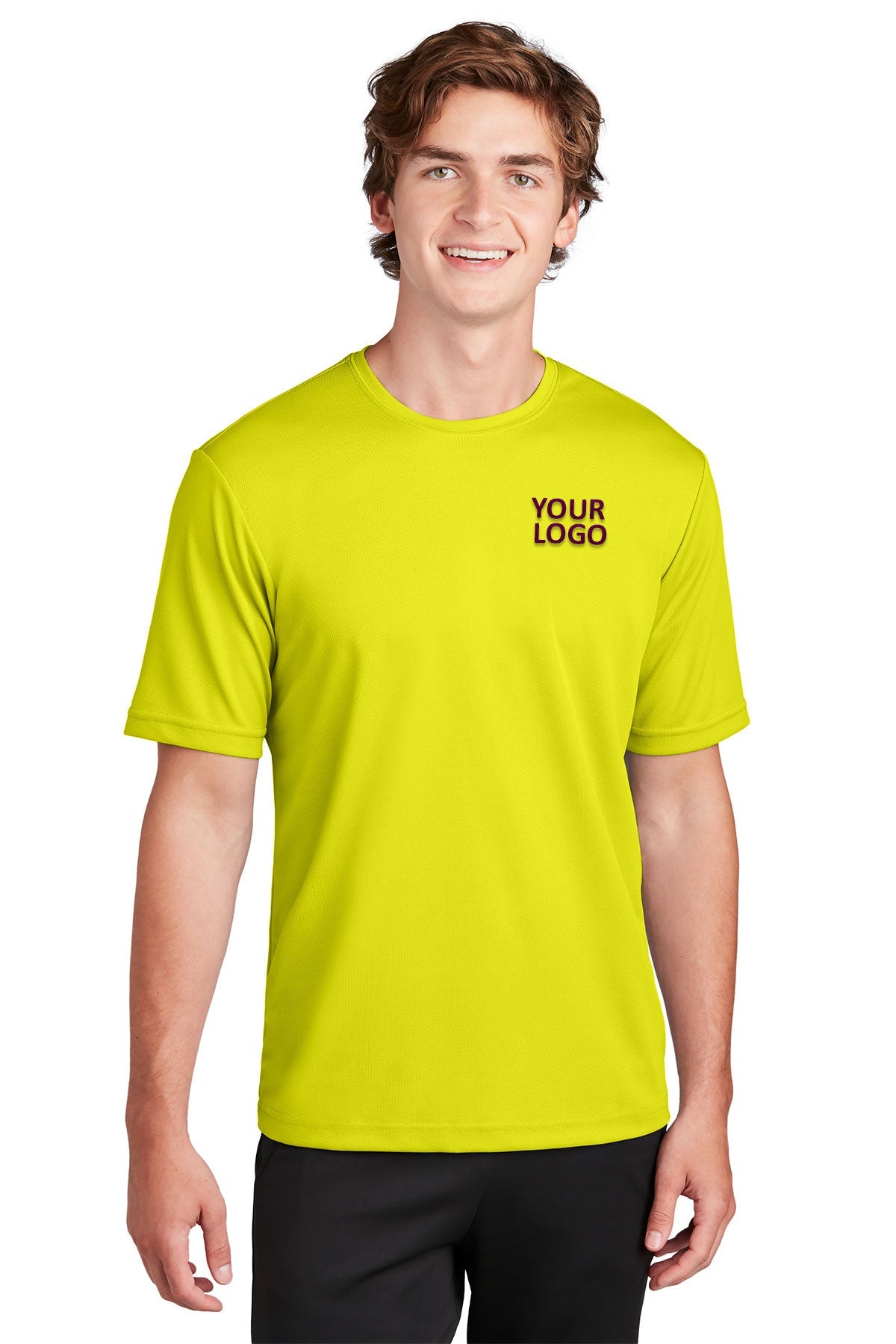Sport-Tek PosiCharge Branded RacerMesh Tee's, Neon Yellow