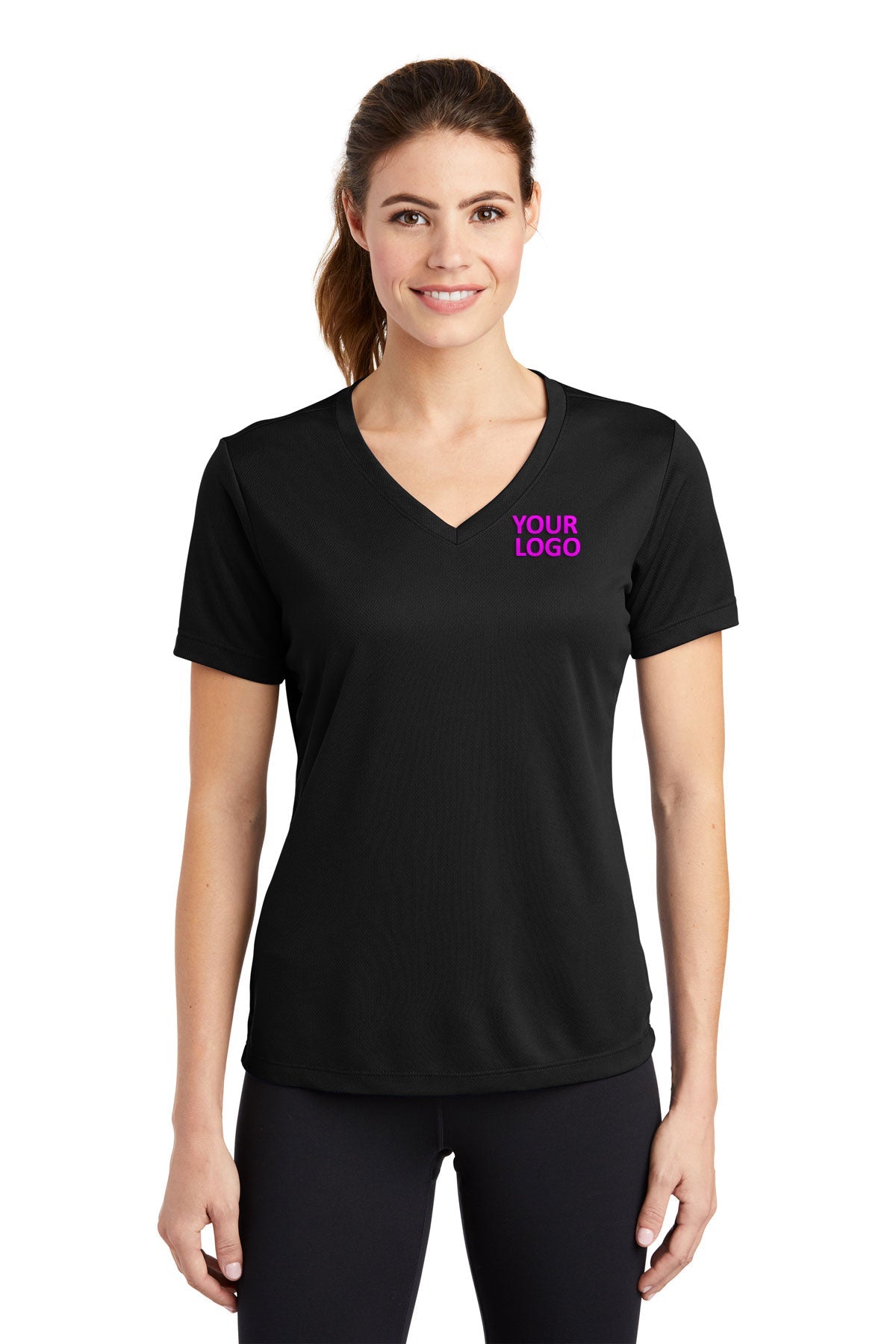 Sport-Tek Ladies PosiCharge RacerMesh V-Neck Tee