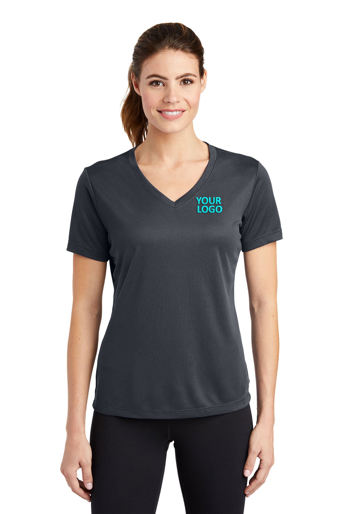Sport-Tek Ladies PosiCharge RacerMesh V-Neck Tee