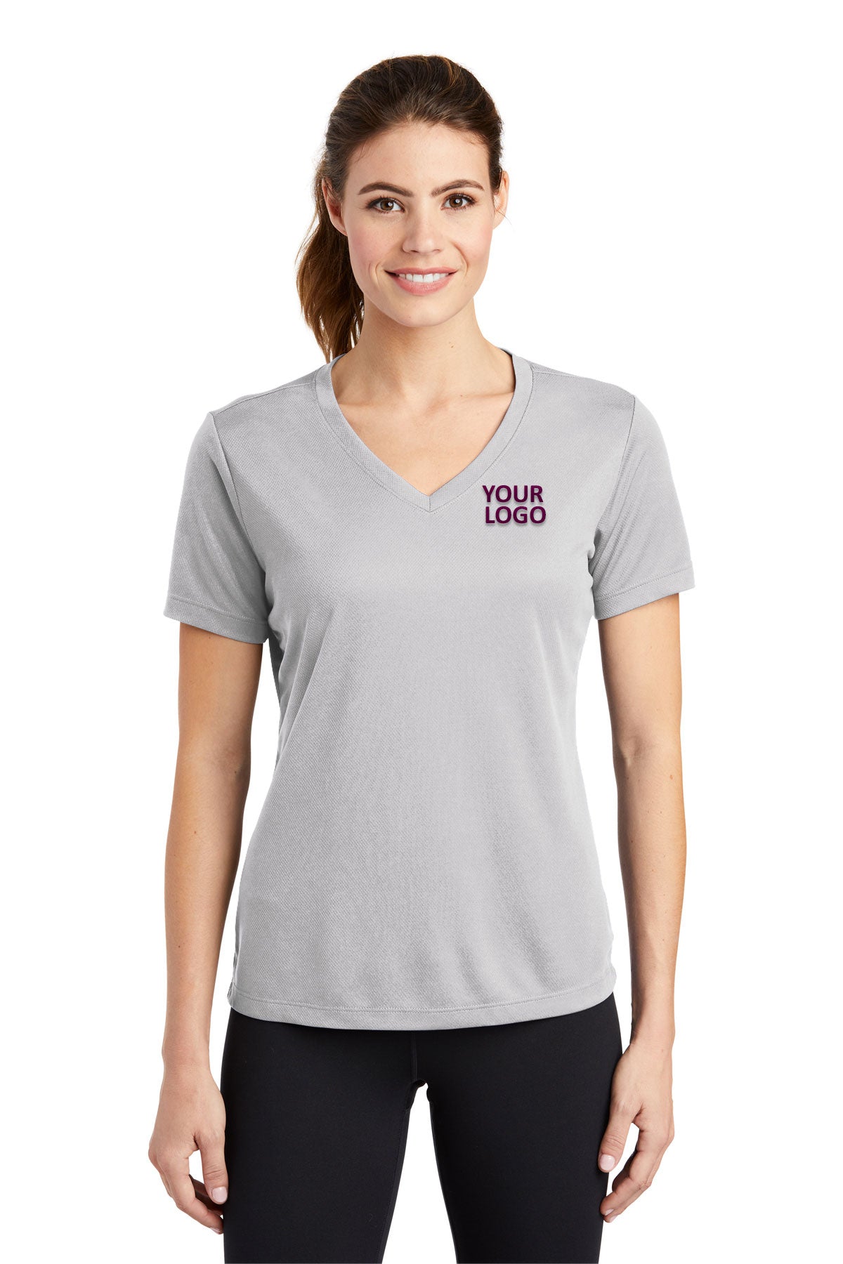 Sport-Tek Ladies PosiCharge RacerMesh V-Neck Tee