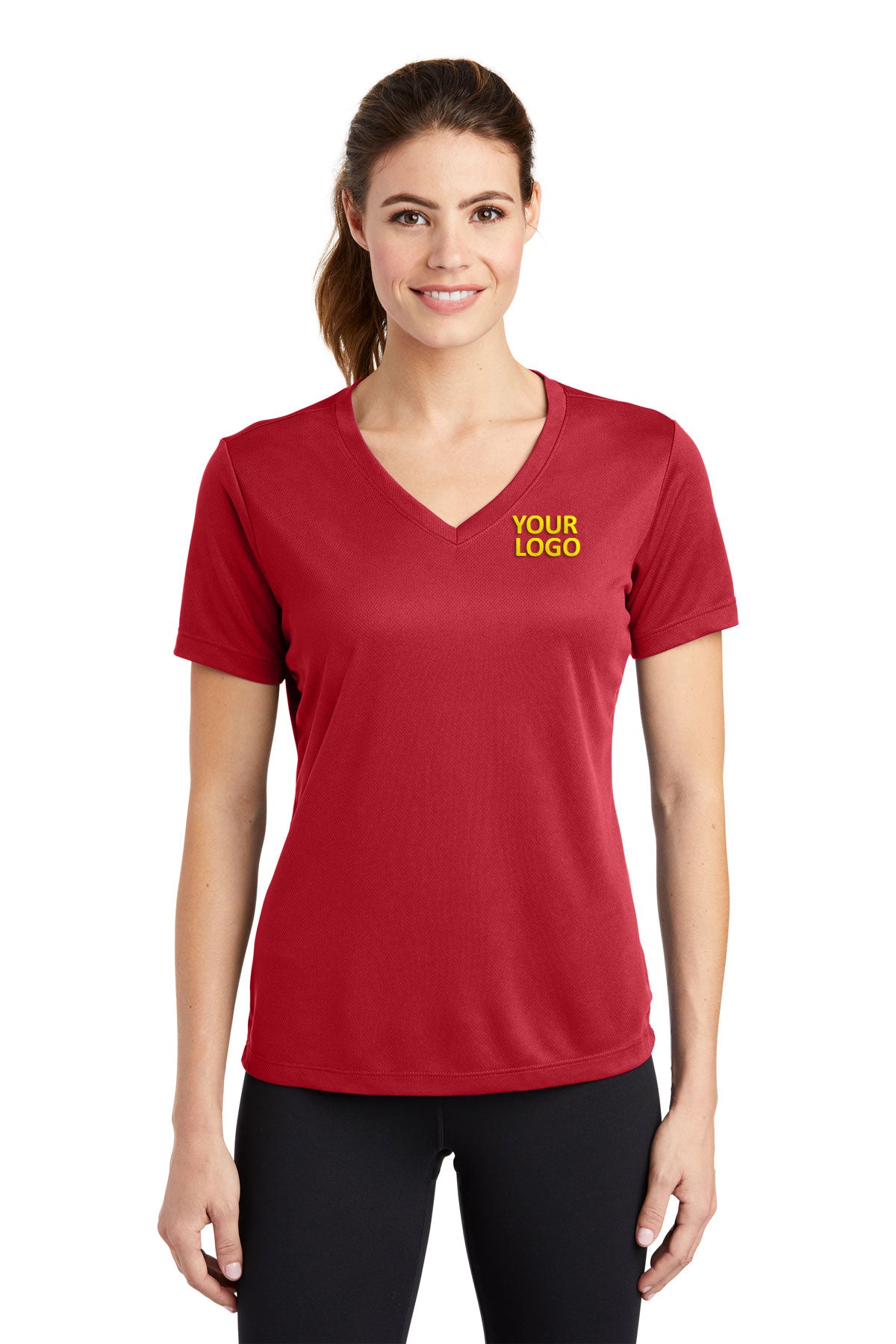 Sport-Tek Ladies PosiCharge RacerMesh V-Neck Tee