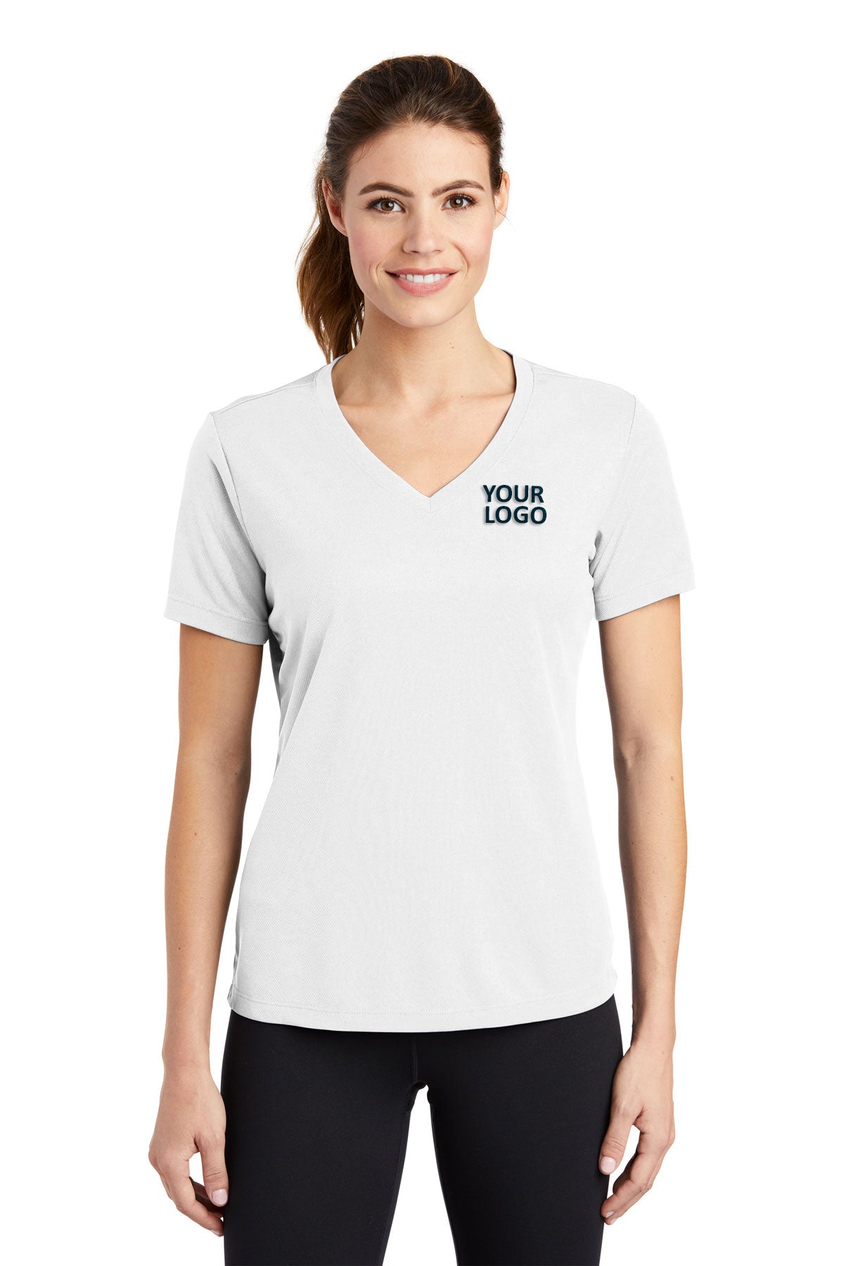 Sport-Tek Ladies PosiCharge RacerMesh V-Neck Tee