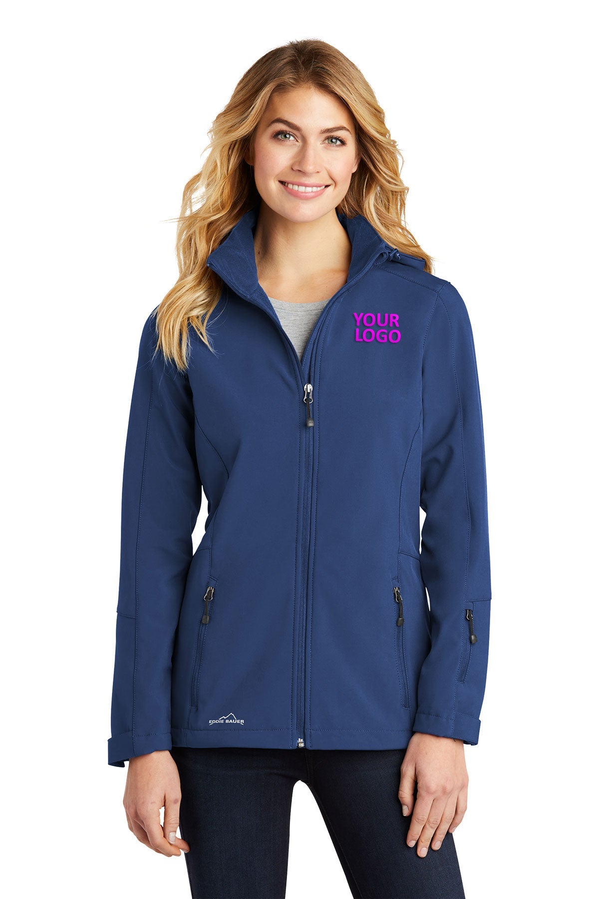 Eddie Bauer Admiral Blue EB537 jackets with company logo