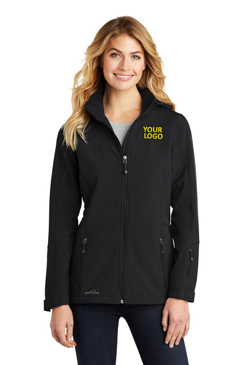Eddie Bauer Hooded Soft Shell Custom Parkas, Black