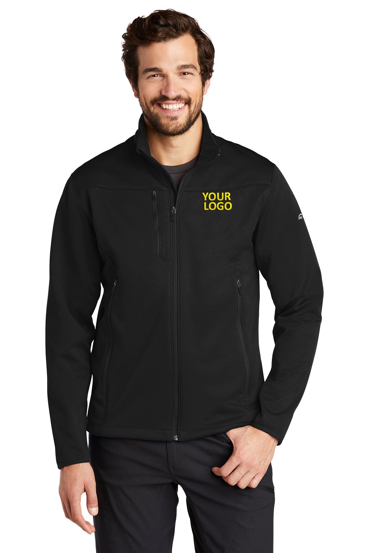 Eddie Bauer Weather-Resist Custom Soft Shell Jackets, Black