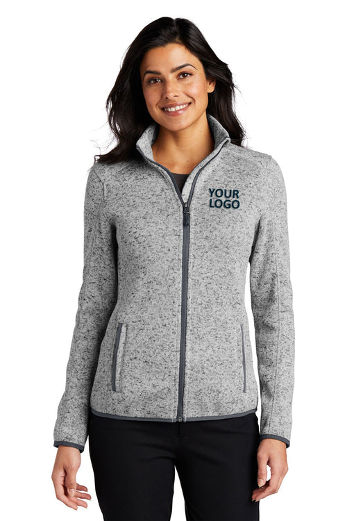 Port Authority Sweater Fleece Jacket, Grey Heather [Labenz & Associates]