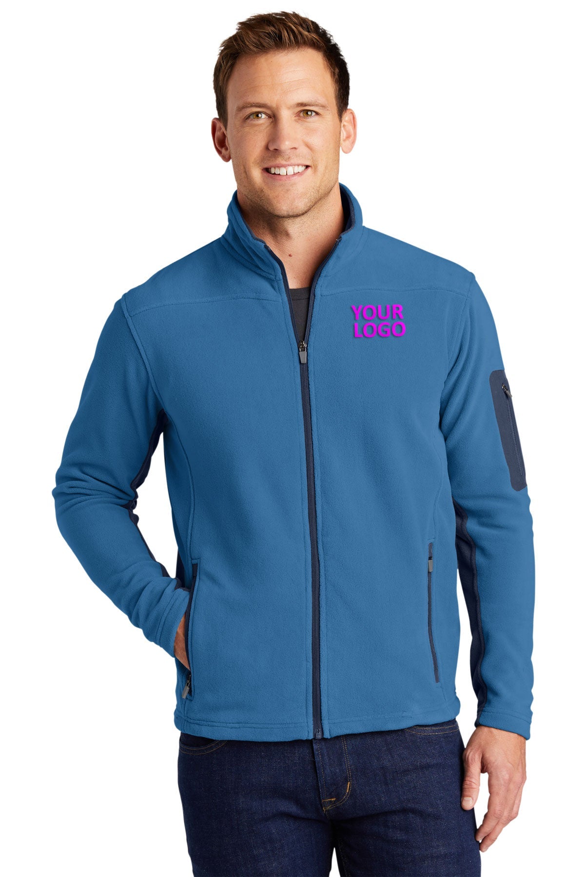 port authority regal blue/ dress blue navy f233 promotional jackets company logo