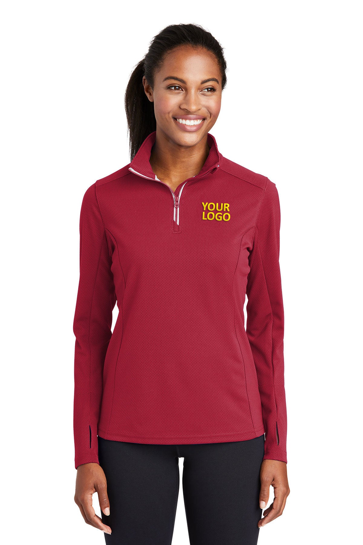 Sport-Tek Deep Red LST860 custom work sweatshirts
