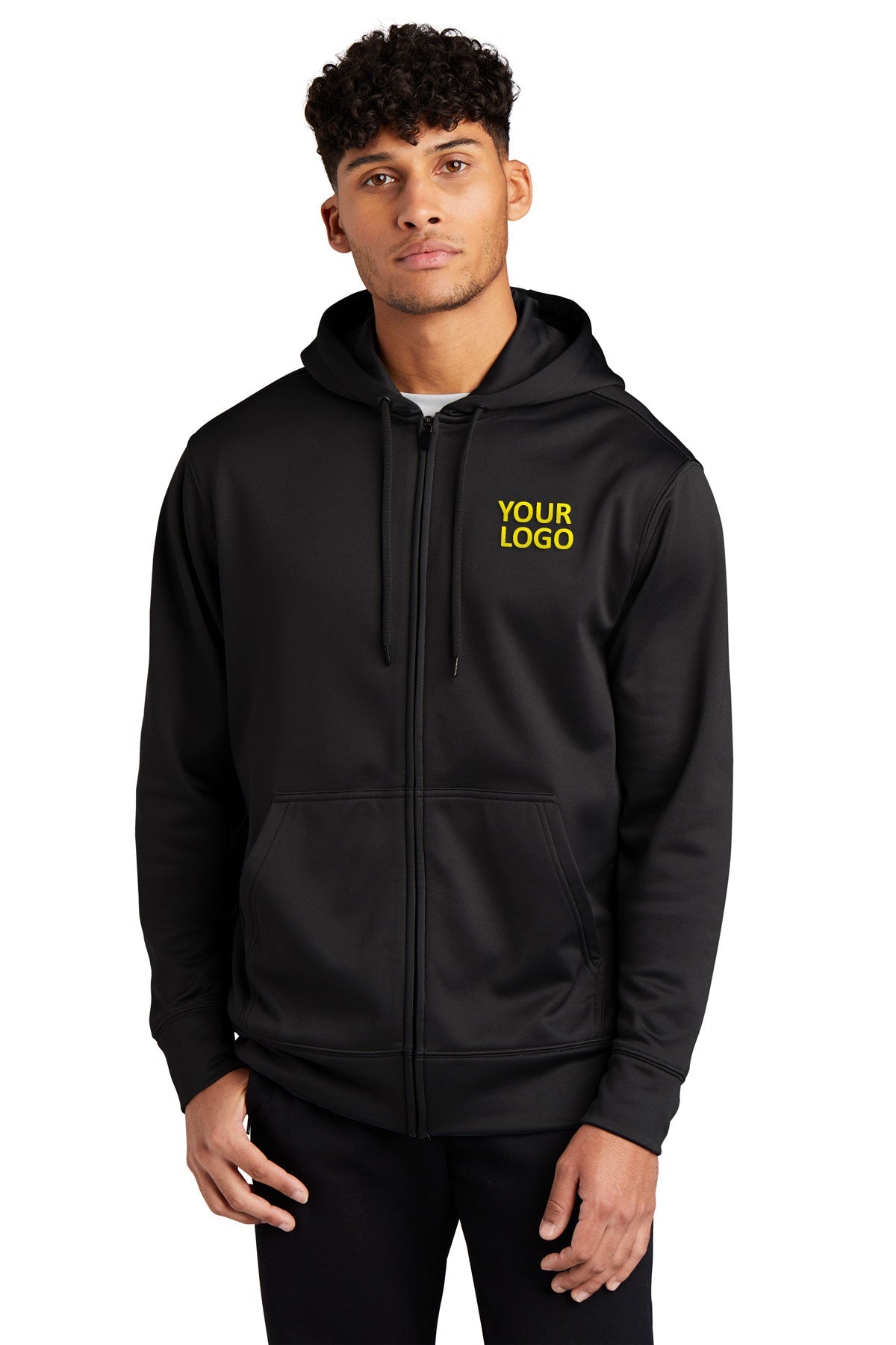 Sport-Tek Black ST238 custom dri fit sweatshirts