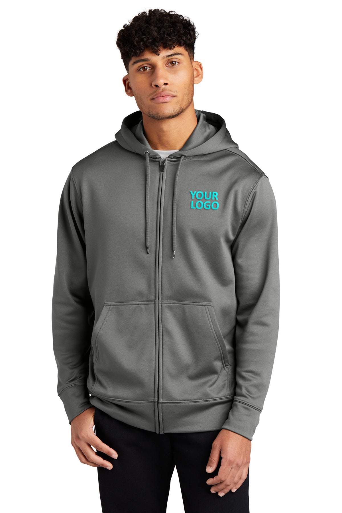 Sport-Tek Dark Smoke Grey ST238 custom dri fit sweatshirts