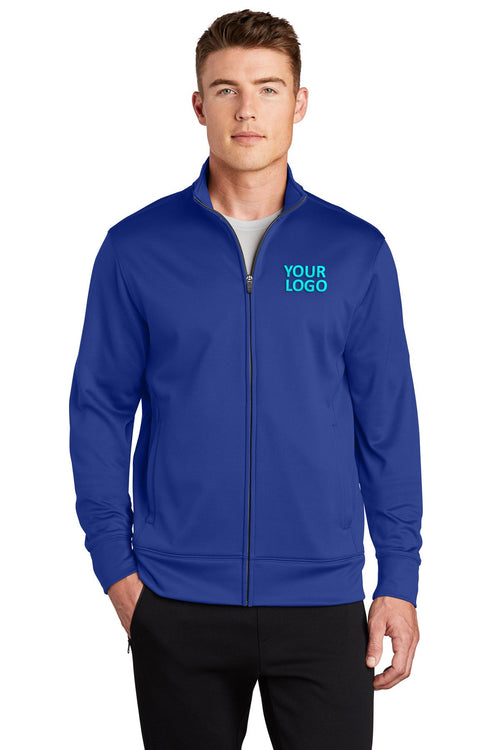 Sport-Tek Ladies Sport-Wick Fleece Customized Full-Zip Jackets, True Royal